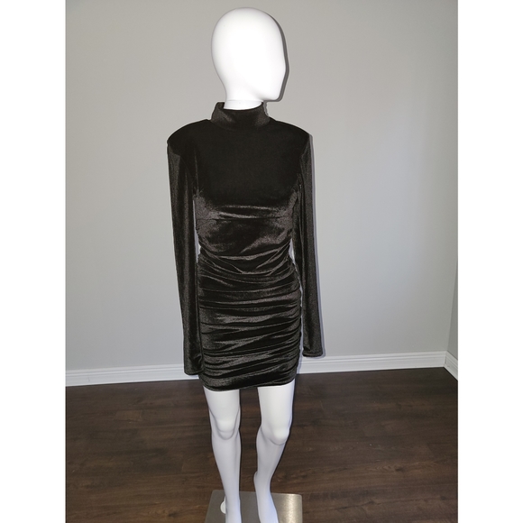 Sexy Bodycon Velvet Mini Dress Women Size M Women - Picture 5 of 5